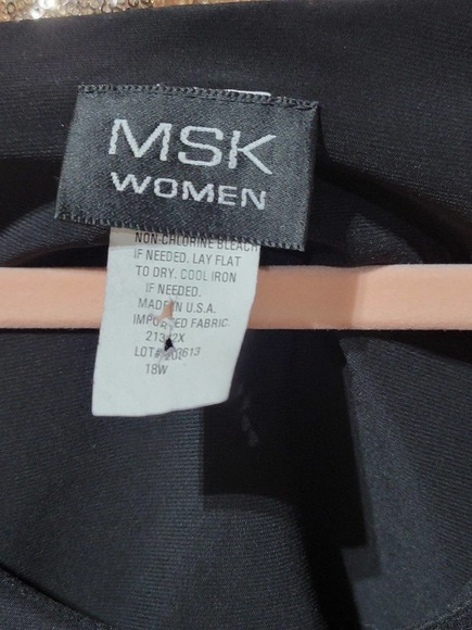 MSK Women's Statement Chain Black Shortsleeve Dress. Size 18W. - Picture 4 of 9